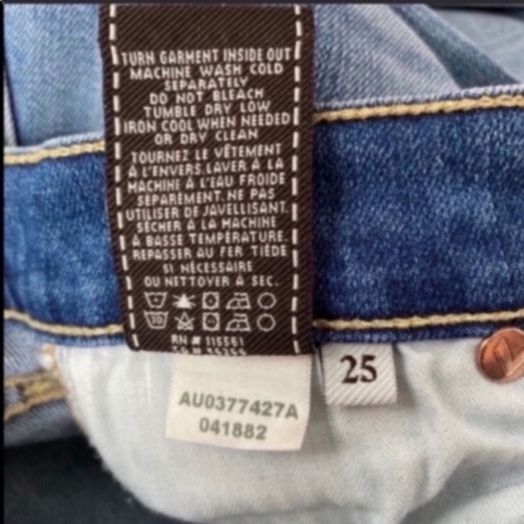 7 for All Mankind modern straight jeans size 25 - Picture 5 of 9